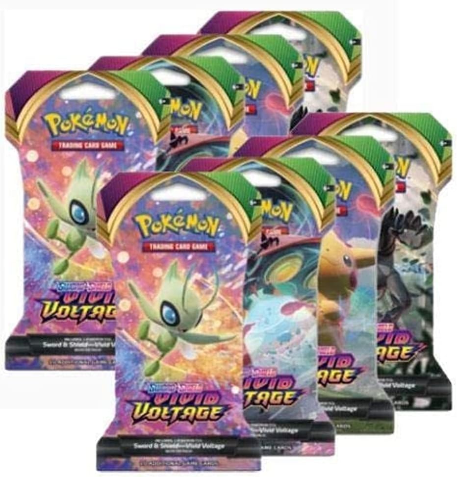 Pokemon Sword and Shield Vivid Voltage Sleeved Boosters - 8 Random Packs