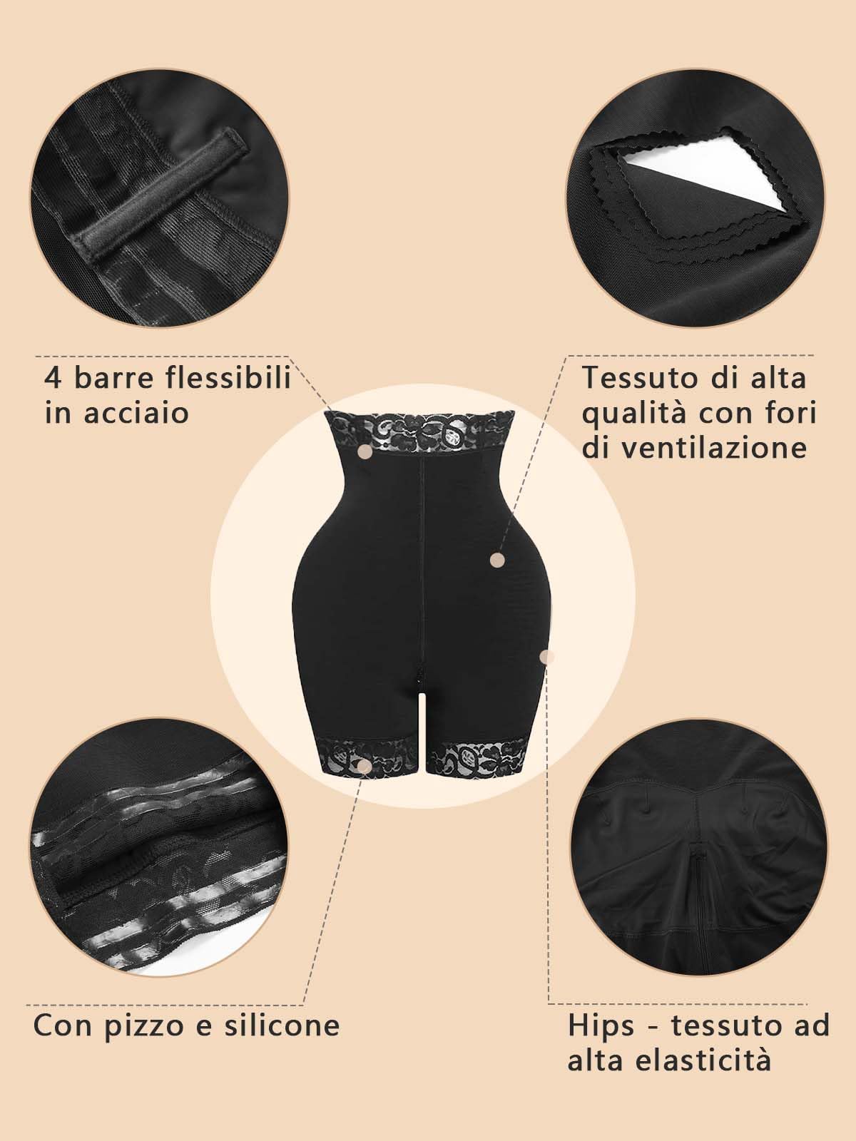 SHAPSHE Pancera Contenitiva Donna Guaina Mutande Pancia Piatta Shapewear Modellante Intimo Pantaloncini Vita Alta Snellente Culotte Push Up Glutei Body