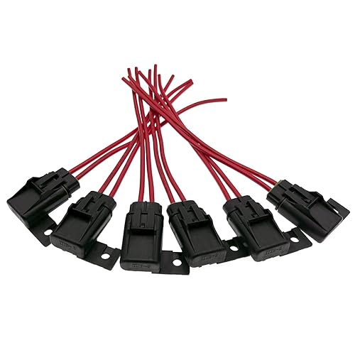 Miniatura 3 de Paquete de 6 portafusibles ATOATC resistentes a la intemperie para automóvilesmarinos con cubierta 12 AWG 30A
