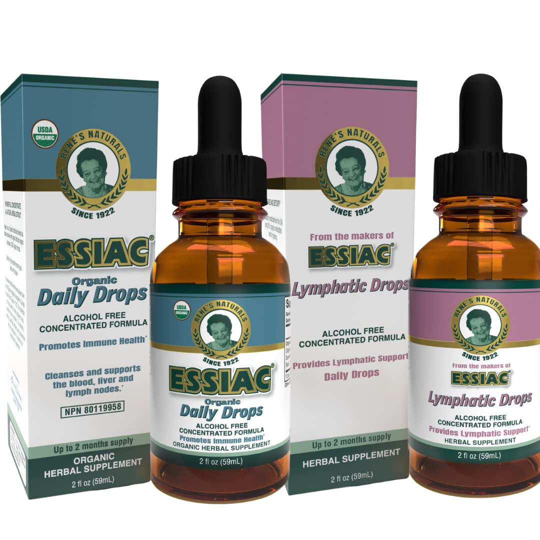 EssiacLymphatic Detox Drops Power Bundle | Lymphatic Drainange and Immune Support | All Natural, Alcohol-Free, & Organic