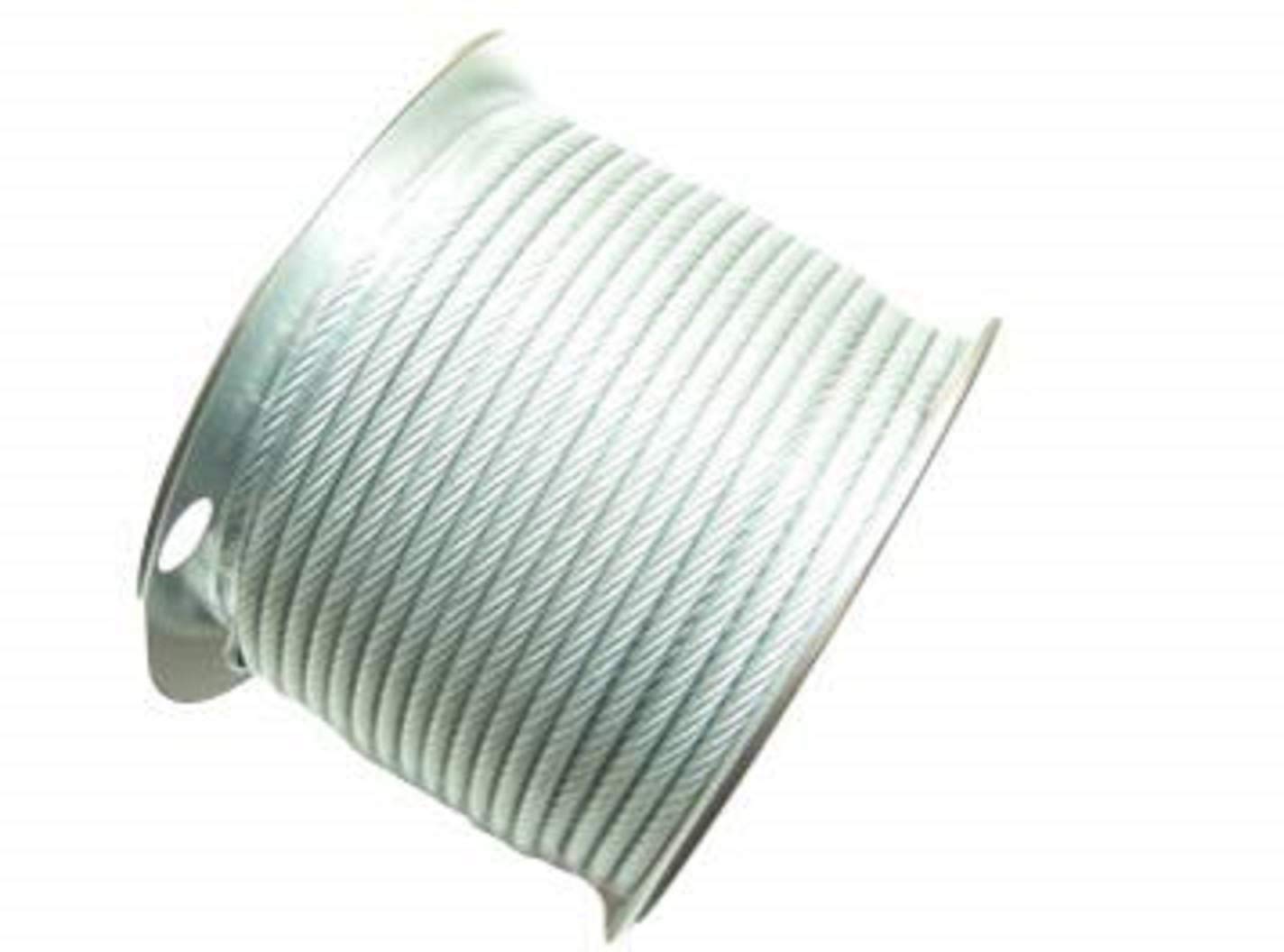 1/4" Coated to 5/16" Diameter, 7x19 Construction, Clear Vinyl Coated Cable (200 ft Reel)