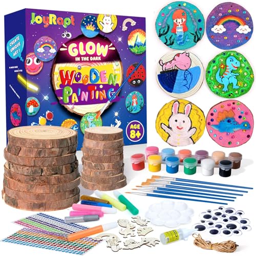 Wooden Painting Kits,Glow in The Dark,Arts and Crafts Supplies fo...
