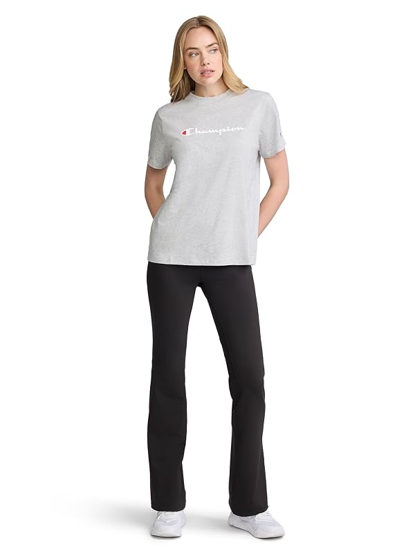 Champion Women's Soft Touch Flared Leggings, Soft Touch, Anti Odor, Moisture Wicking, Black, Small by Champion - Used condition - Image 5