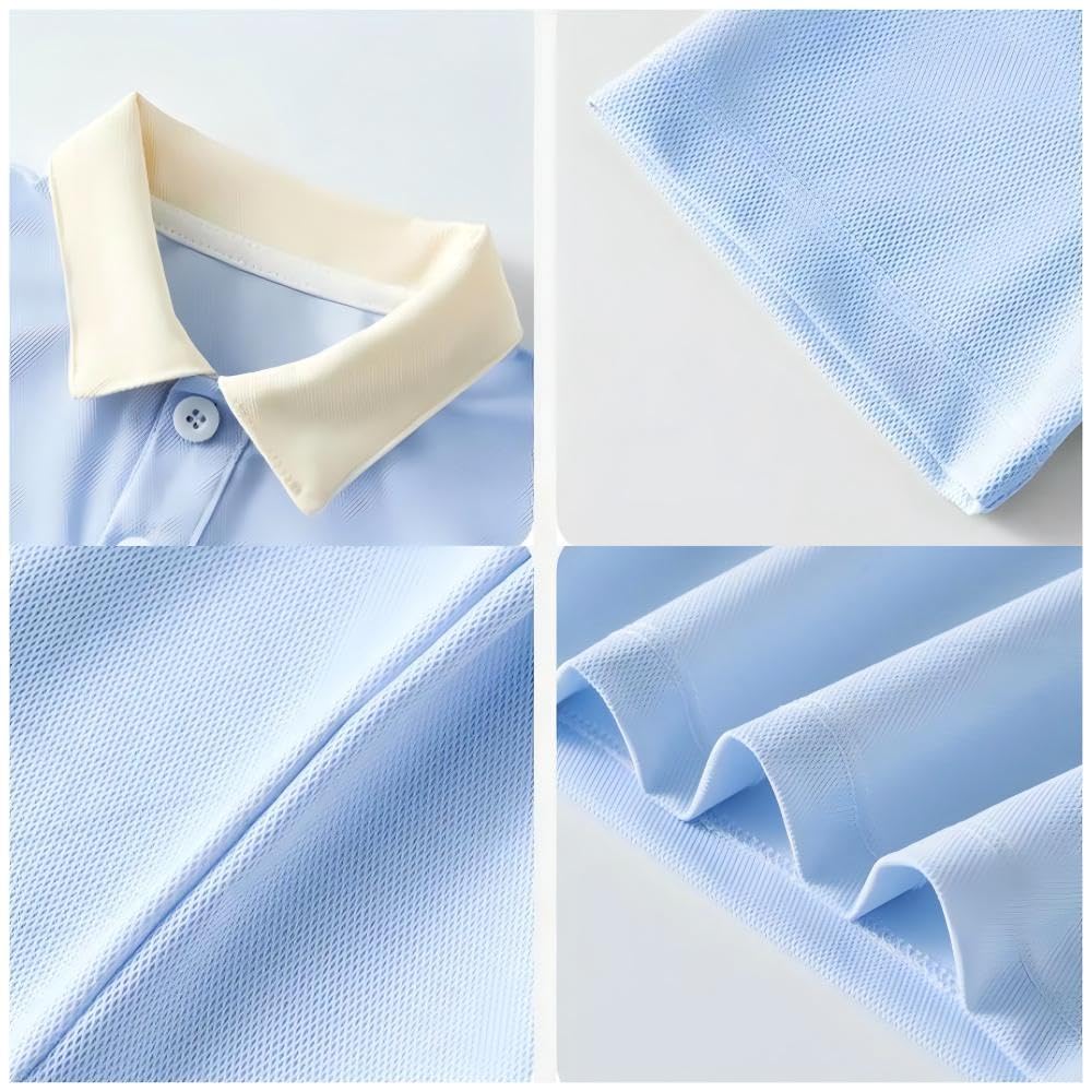 CYBHSM - Polo de manga corta para niños, transpirable, de secado rápido, elastano, 2-7 años