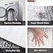 J JULONE Indoor Doormat Front Door Mat Non Slip Rubber Backing Absorbent Mud and Snow Magic Inside Dirts Trapper Mats Entrance Rug Machine Washable (20 inchx31.5 inch, Grey Snowflakes)