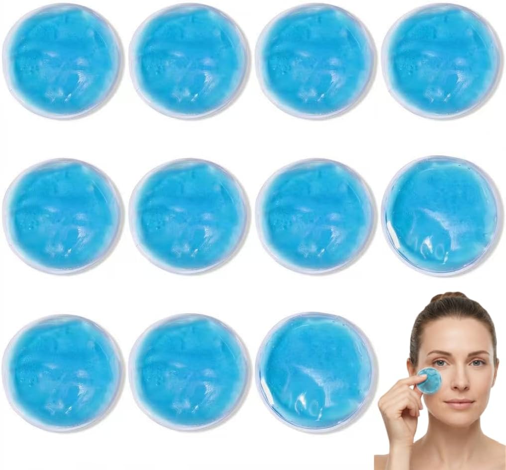 12 St ck Wiederverwendbare Gel K hlpads f r Augen Kalt-Warm Kompresse Kleine Gel K hlkissen Tragbar