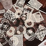 DREMISI 40 Pcs Vintage Scrapbooking Supplies Lace Scrapbook Paper Scrapbook Cutouts Hollow Frame Cutout Decorative Paper Junk Journaling Supplies Aesthetic Stationery Craft Supplies (Circle & Square)