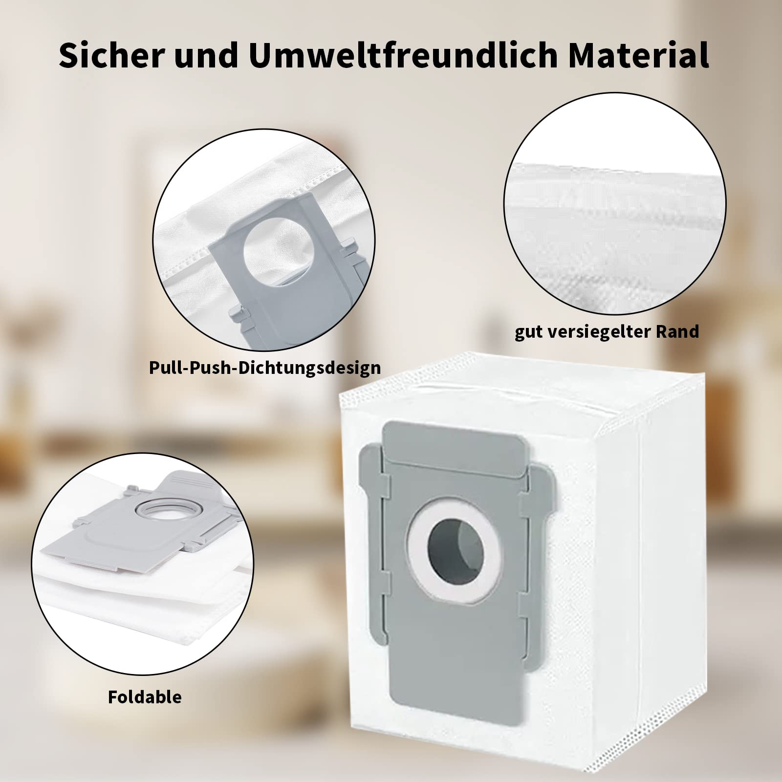 12 Sacs Aspirateur IRobot - Compatible Roomba I7, I8, J7, S9 Series - Étanches, Anti-Poussière