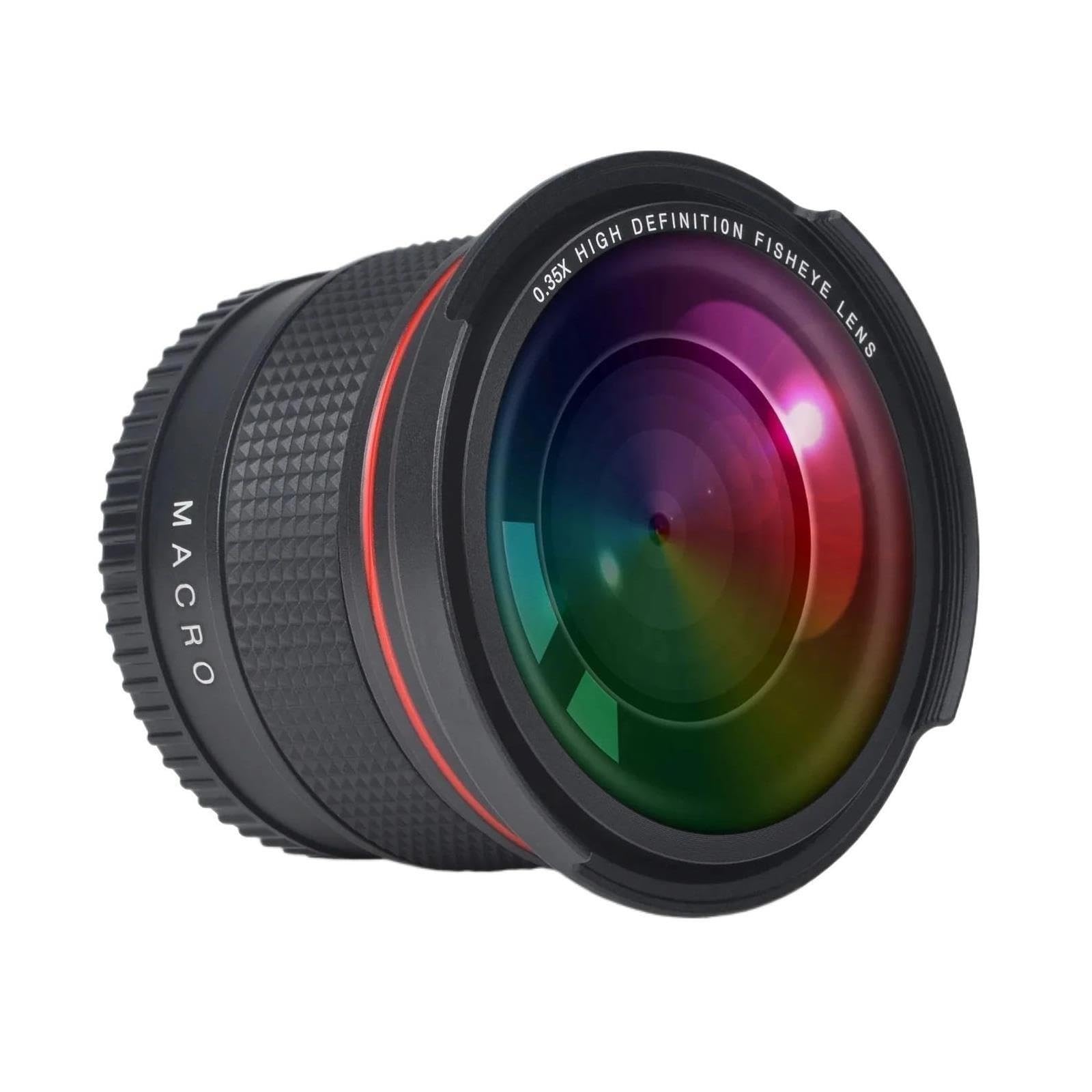 Objectif fisheye Grand Angle 0.35x, Compatible avec Nikon, D5200