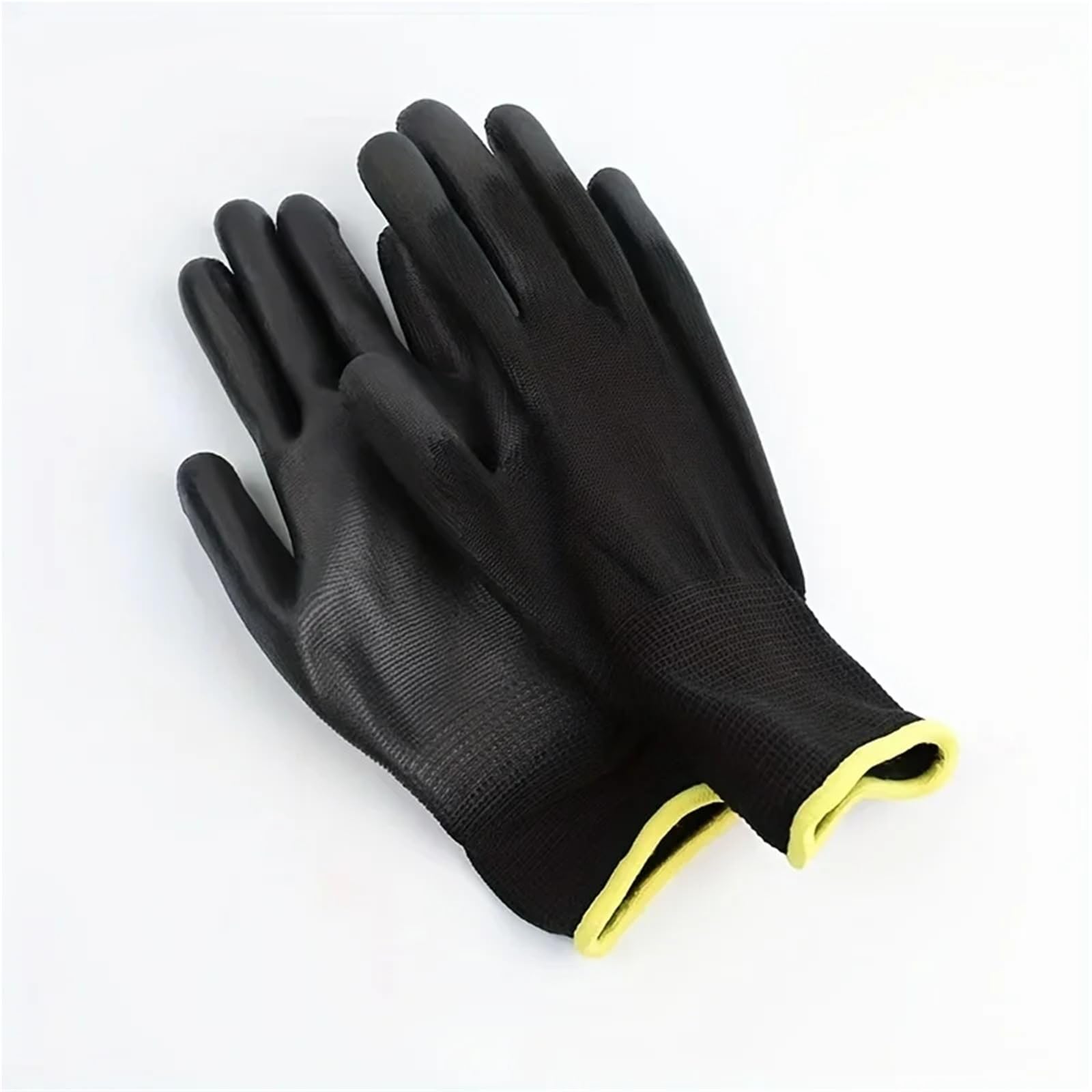 Compatible con 12 pares de guantes de trabajo de seguridad con revestimiento de palma negros y grises for trabajos de reparación y carpintería(Gray 12 pairs,M)