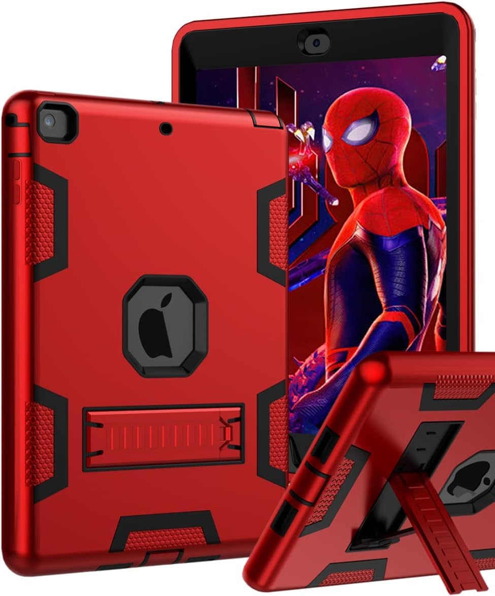 Case for Ipad 5,3 in 1 PC and Soft Silicone Built-in Stand, Shock-Resistant and Rugged Protective Tablet Cover
