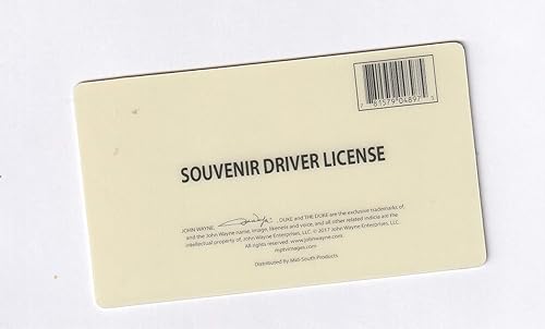 Miniatura 3 de Signs 4 Fun Parody ID  John Wayne ID  Tarjeta de identificación falsa  Licencia de conducir coleccionable  Regalo novedoso para vacaciones