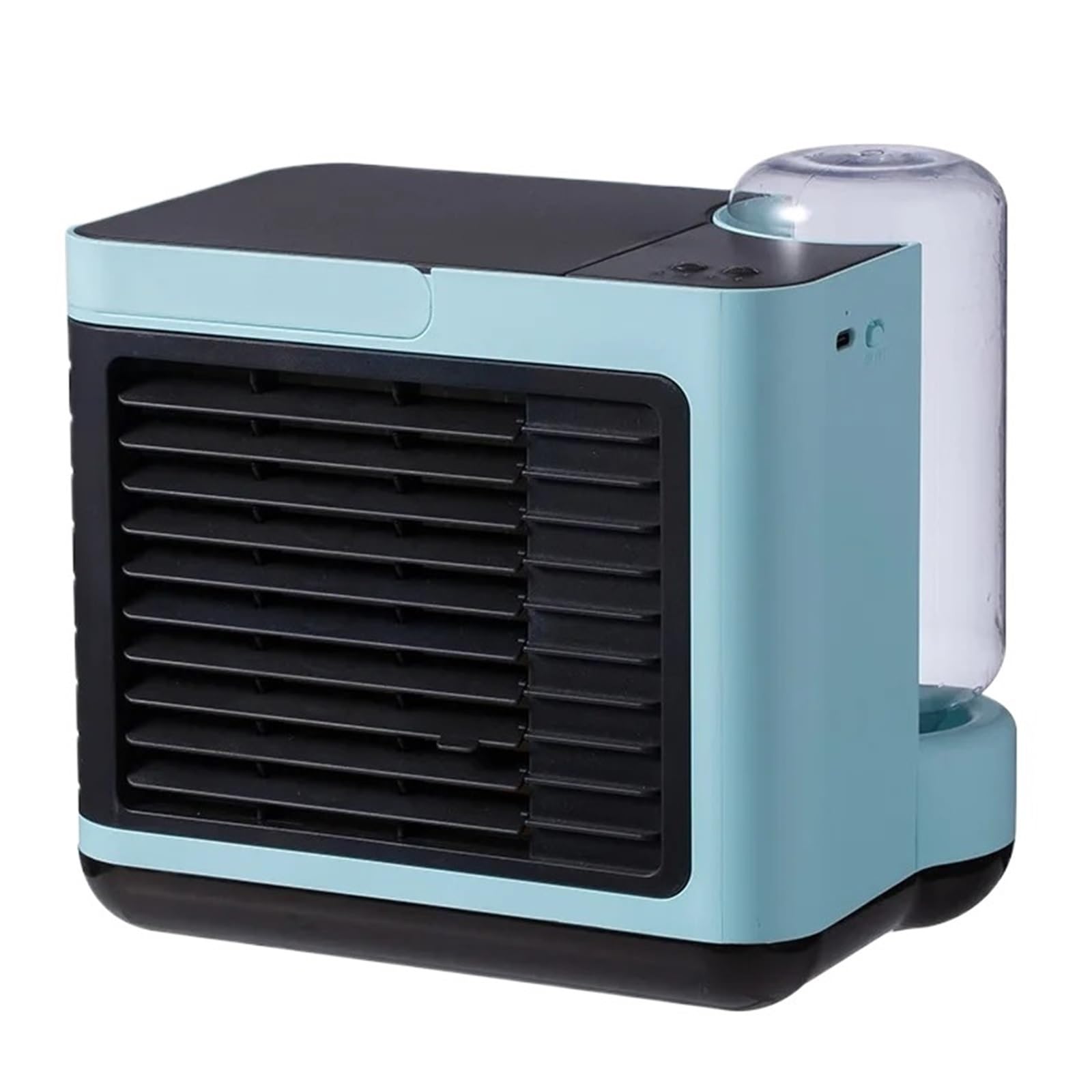 Portable Air Conditioning Fan Mini Conditioner Anion Purifier Humidifier Home Office Desktop USB Cooling Cooler Airflow Comfort Refreshing Breeze(D)