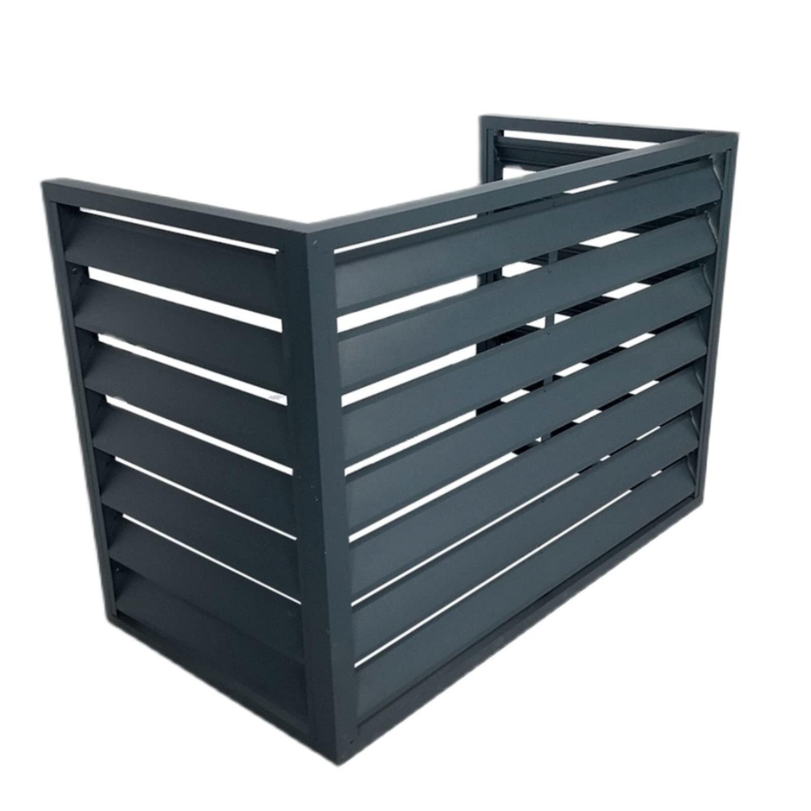 QYMYOZ Weatherproof Aluminum Air Conditioner Cover - Dustproof Outdoor Unit Louver Grille, Noise Reduction, Purple, 110x60x80cm (43x24x32in) for All Seasons
