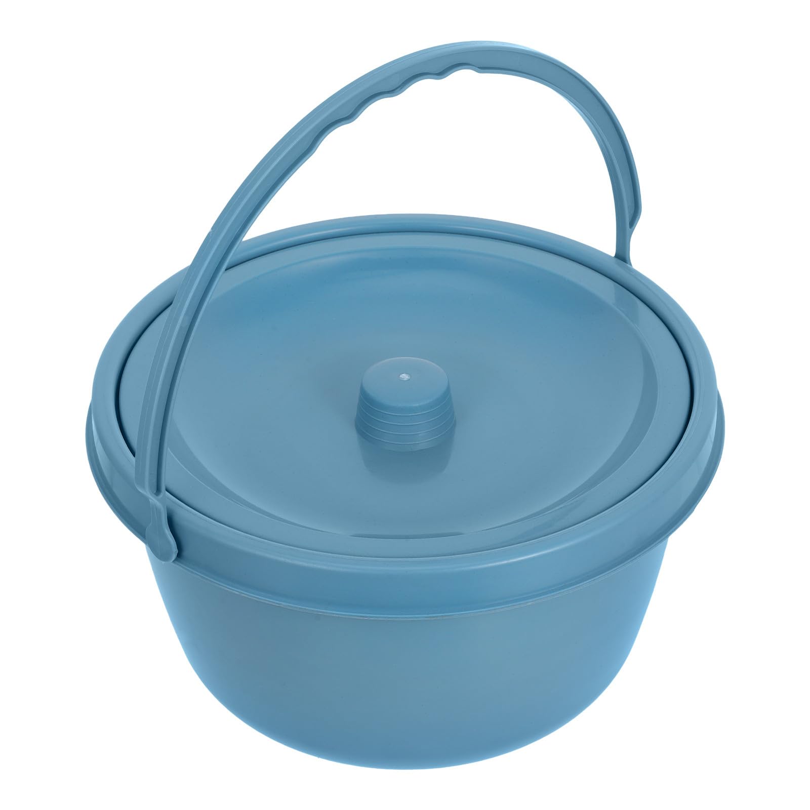 Homoyoyo Orinal Portátil para Adultos con Tapa y Asa Extraíble Inodoro de Plástico Azul Tamaño Mediano Urinario Unisex para Hospital Viaje y Uso en Cama Orinal de Noche sin Fugas