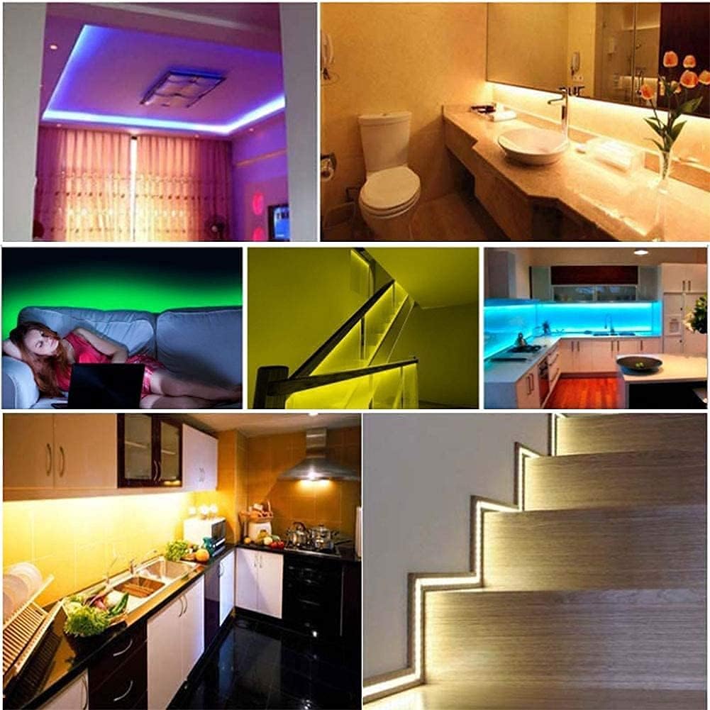 LED Strip Lights, Outdoor Flexible LED Neon Rope Light, DC 12V 3.28ft/1M Orange Strips 2835 120LEDs/M Waterproof Silicone Tape Light for Home Lighting Party Decor(Include Power Adapter&Dimmer)