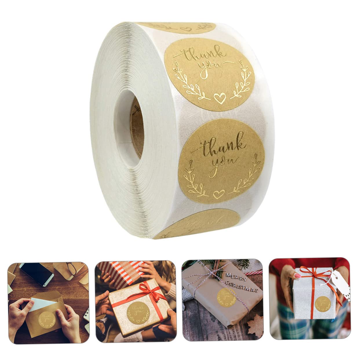 Operitacx 6 Tag Per Feste Buste Nuziali Adesivi Autoadesivi Grazie Adesivi Etichette Adesive Etichetta Adesiva Grazie Buste Kraft Album Bambino Carta Kraft Il