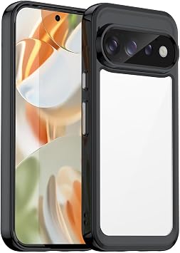 Google Pixel 11 Pro Kılıf Kamera Korumalı Darbe Emici Şeffaf Arka Kapak Siyah [Google Pixel 11 Pro ile Uyumlu]