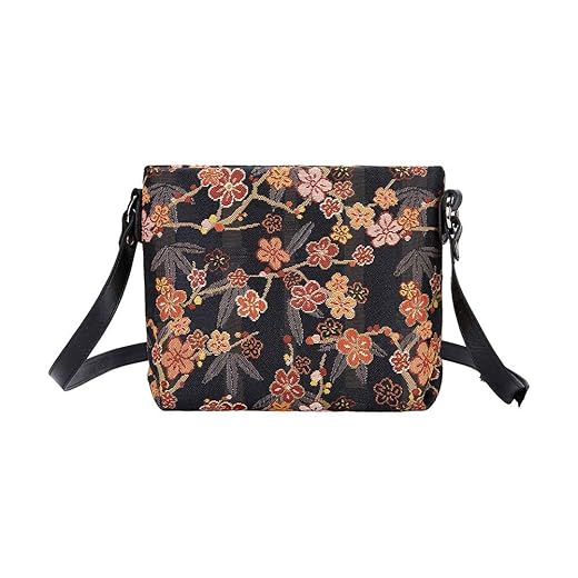 Signare Tapestry Crossbody Bag Shoulder Purse for Women In Ume Sakura Design Japanese Style (XB02-SAKURA)