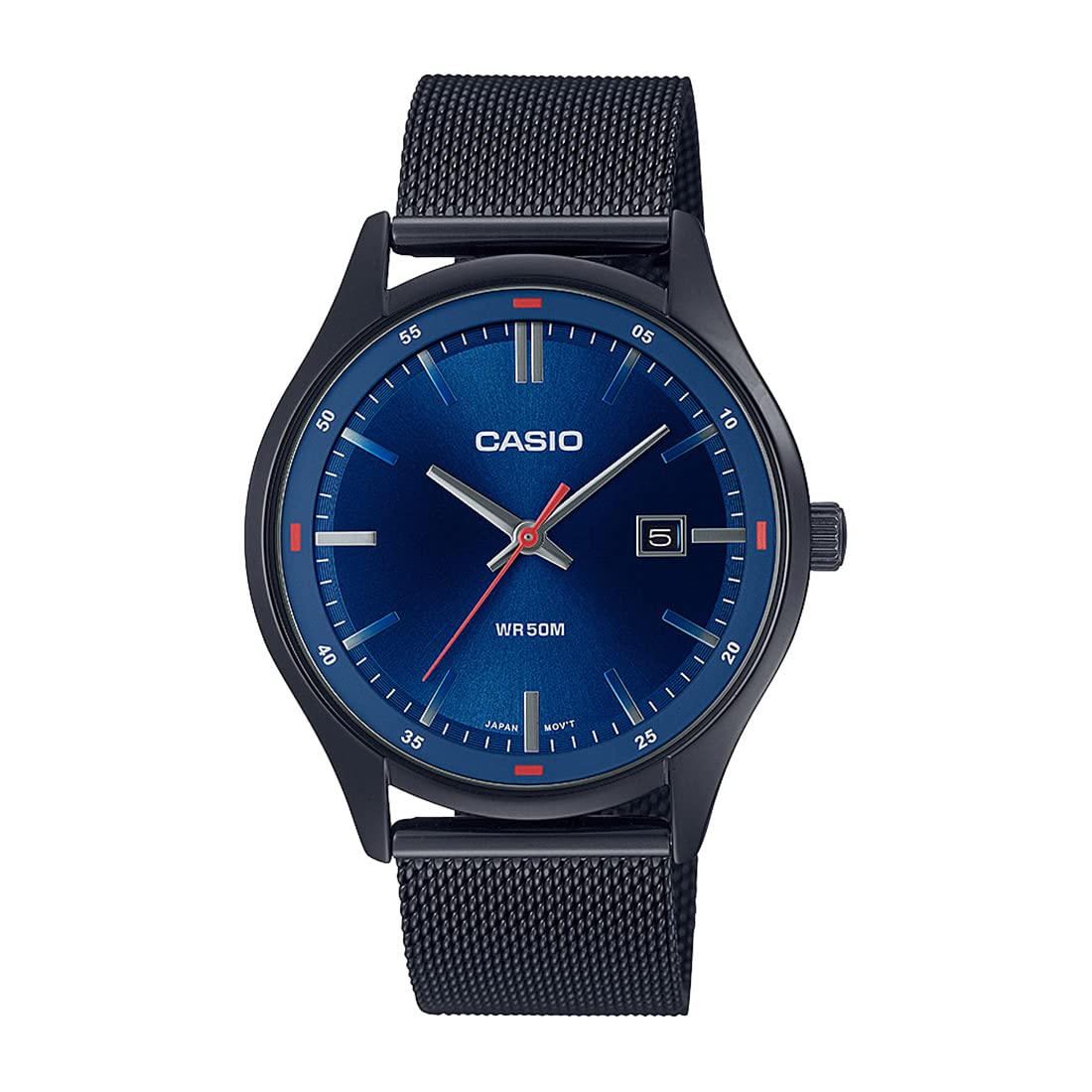 Casio Men Stainless Steel Enticer Analog Blue Dial Watch-Mtp-E710Mb-2Avdf, Band Color-Black (B0BQWRMRZL) Amazon Price History, Amazon Price Tracker