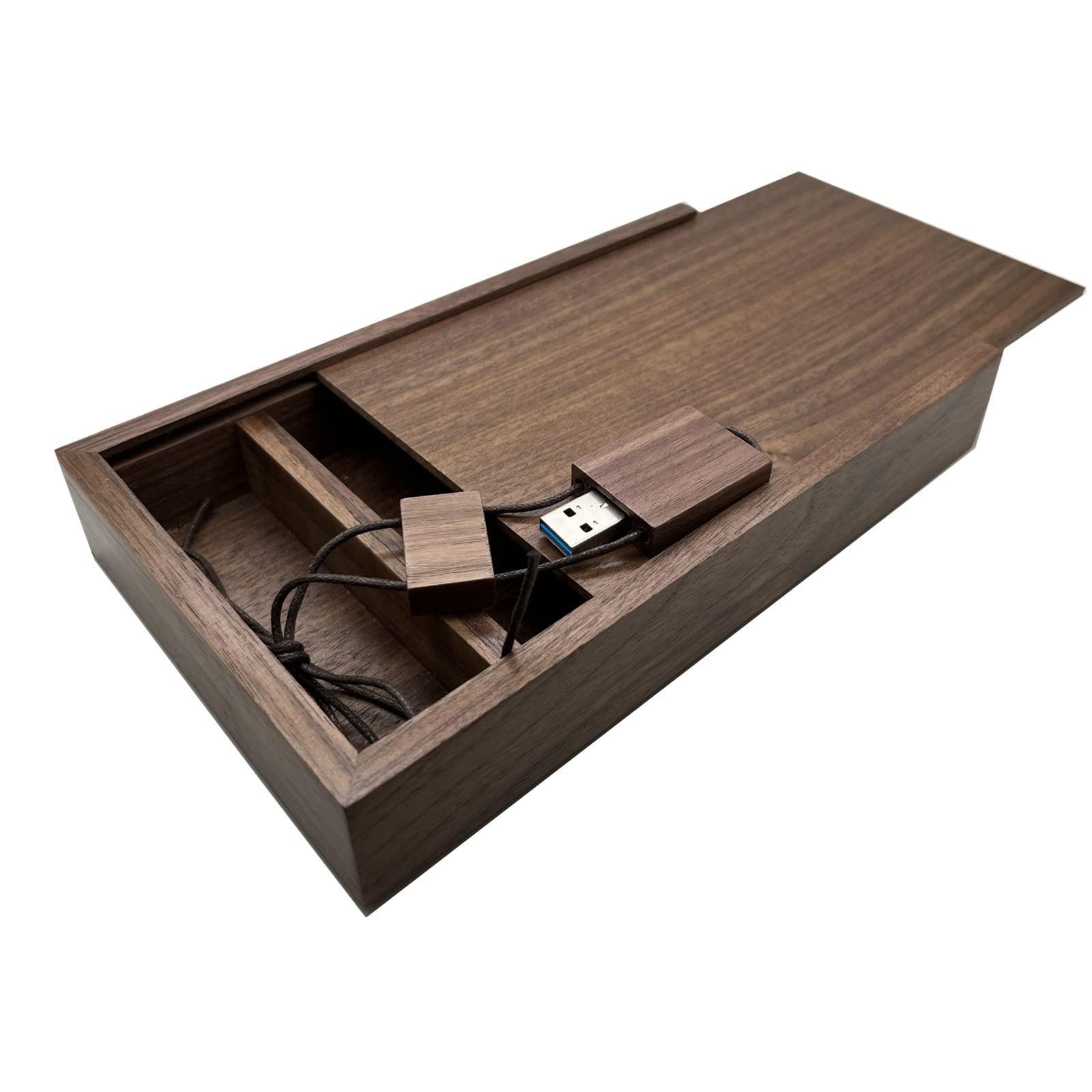 Chiavetta USB 3.0 ad alta velocità con Album Fotografico Personalizzato Scatola di legno Pendrive Memory Stick Regali Fotografici Archiviazione Esterna per Video, Foto (256GB)