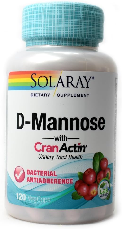 Solaray D-Mannose w/CranActin Cranberry Extract 1000mg w/VIT C | Healthy Urinary Tract Support (150 CT) : Health & Household