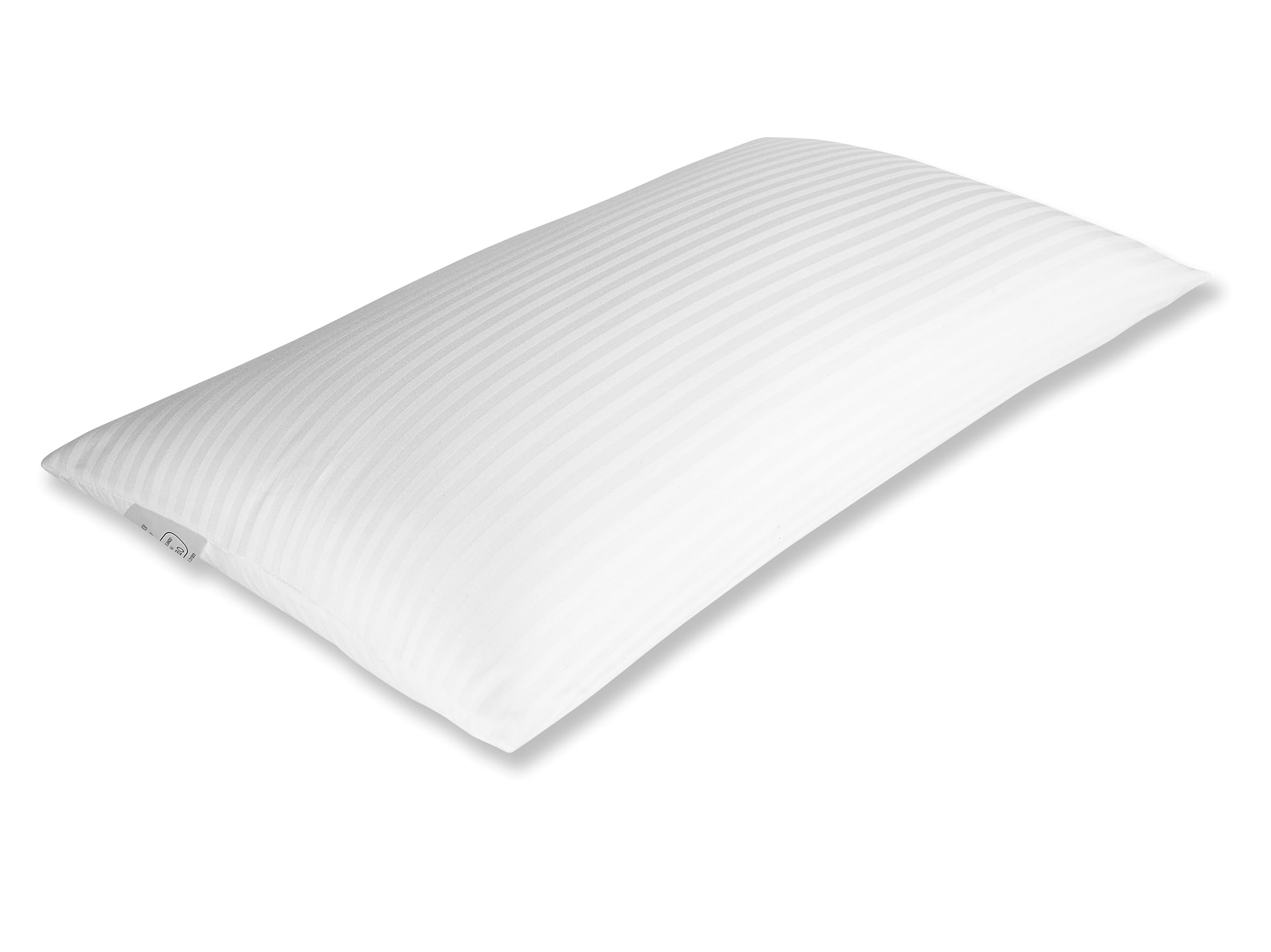 Moshy Almohada Plumón, Fibra Ergotex, Altura Media, Funda Raso 100% Algodón, Diseño Clásico (135 cm)