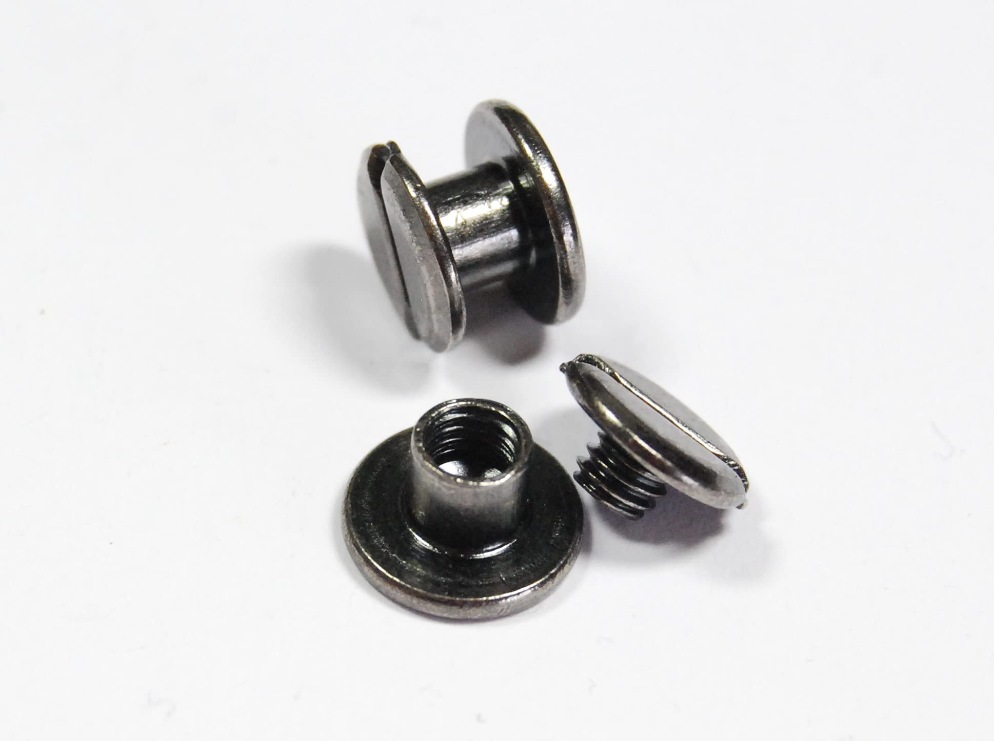 celloexpress Chicago Screws - Iron Fasteners | Interscrews | Binding Posts | Partition Screws (4mm Gun Metal, Pack of 100)