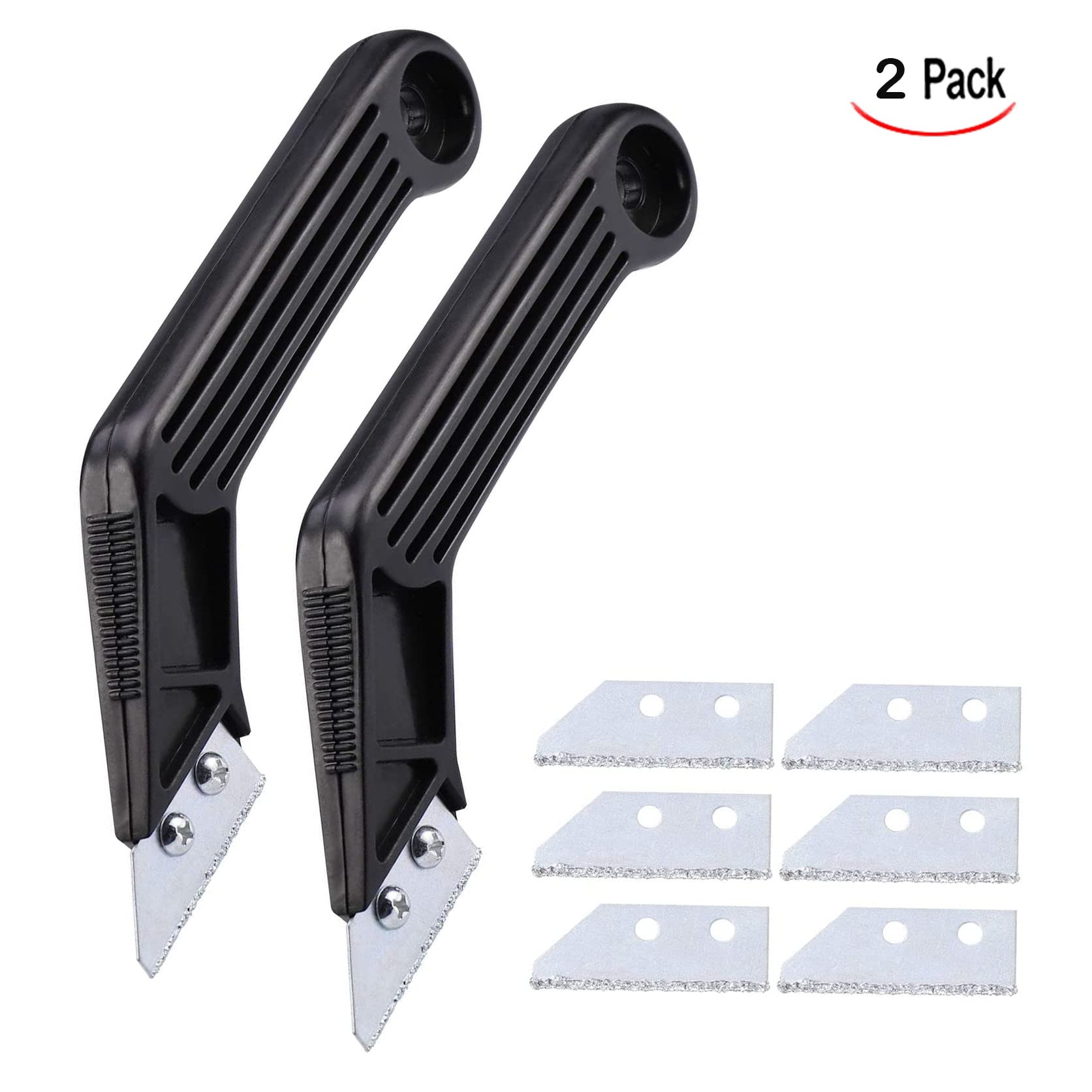 Binnan 2 Pezzi Raschietto per Fughe,Strumento di Rimozione Fugh Grout Remover Raschietto per Fughe Piastrelle