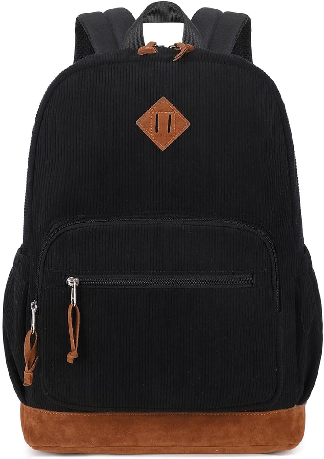 mygreen Corduroy School Backpack Laptop Bag