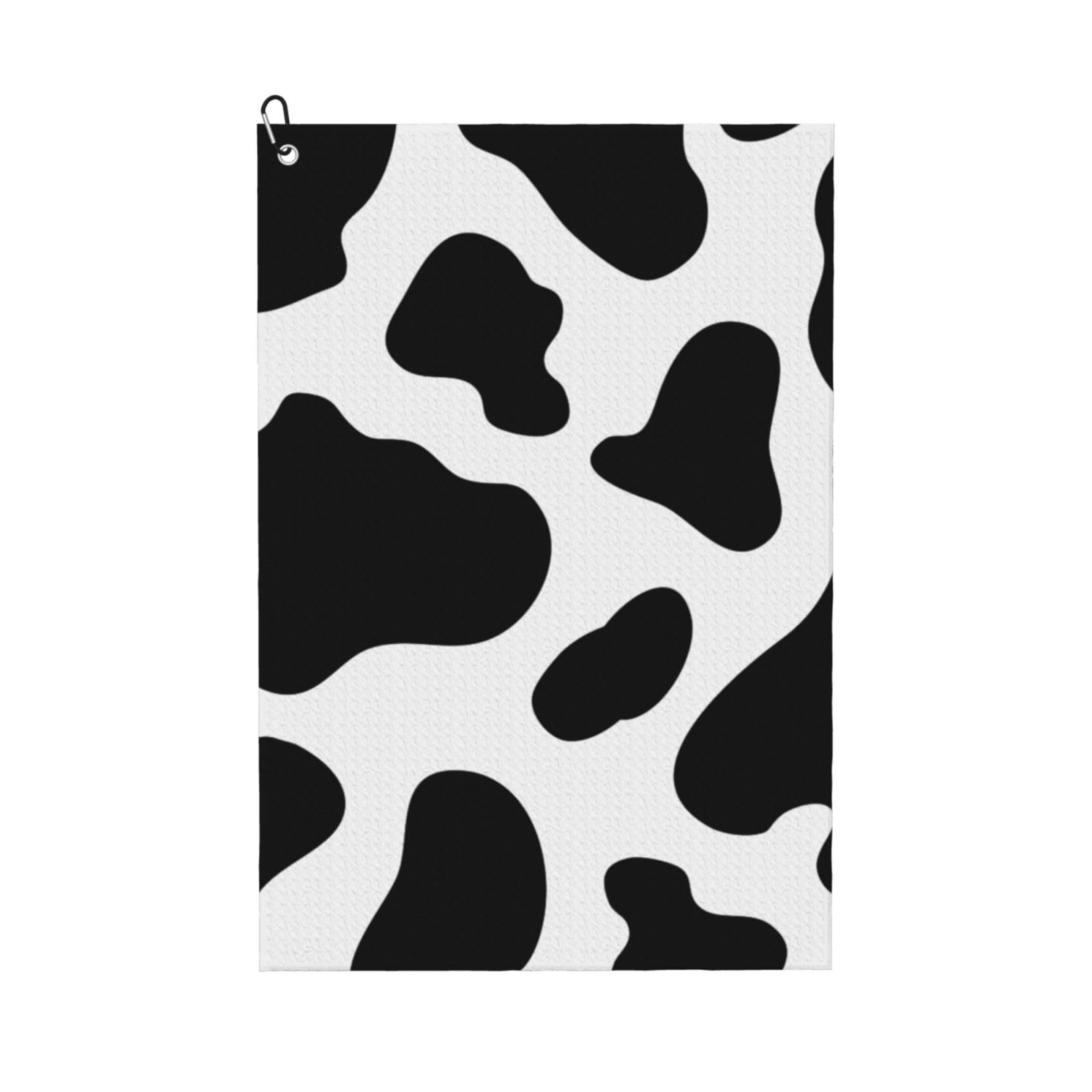 Hnnkloy Leopard Print, 16x24 in Portable Waffle Golf Towels with Carabiner Clip for Golf Bag