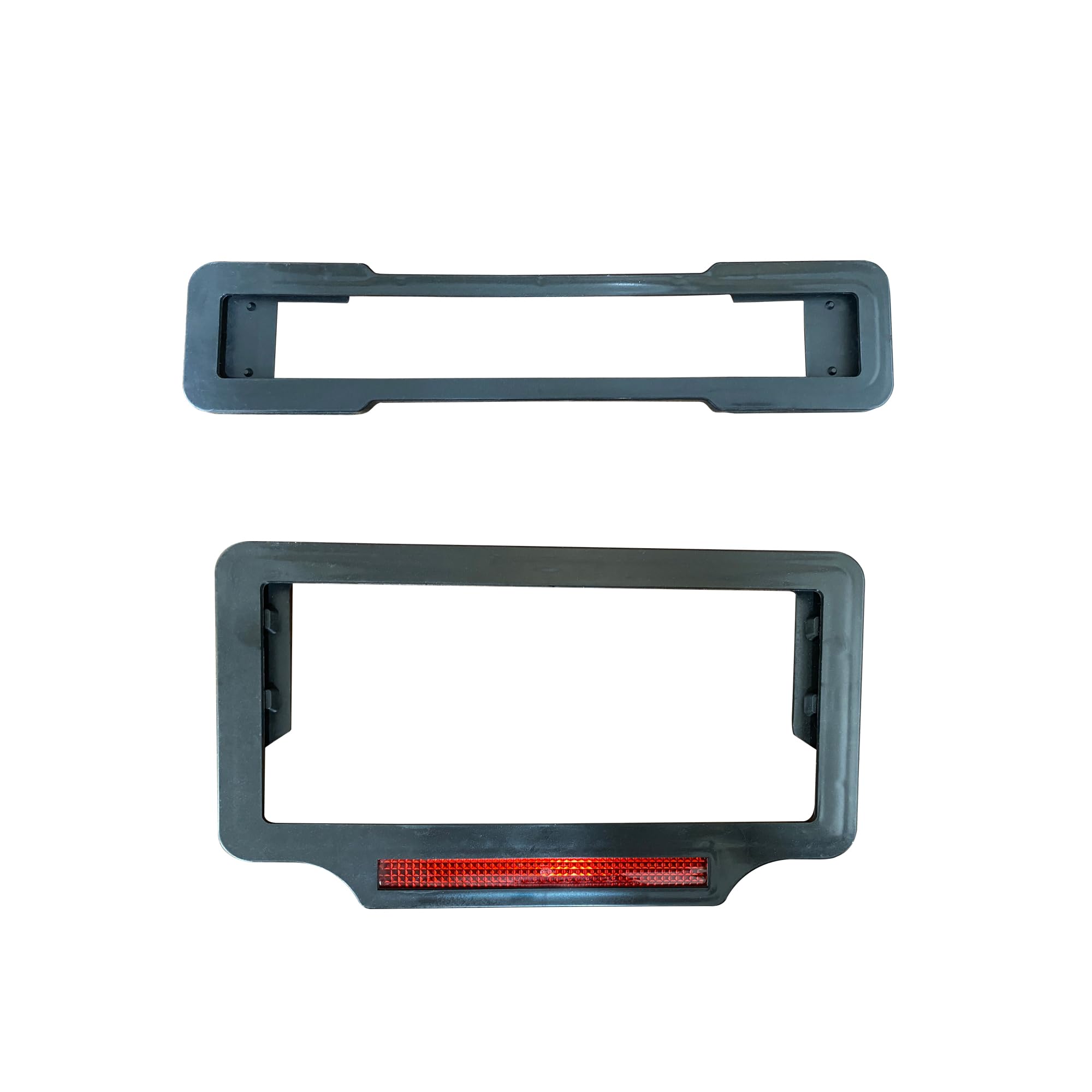 Prakash Sales HSRP IND Number Plate Protector Frame Cover with Reflector for All Bikes Universal (Pack of 2)