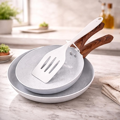 Conjunto Kit de Frigideiras Lecce com Indução 20cm e 24cm com Espátula de Silicone | Antia... Conjunto Kit de Frigideiras Lecce com Indução 20cm e 24cm com Espátula de Silicone | Antia...