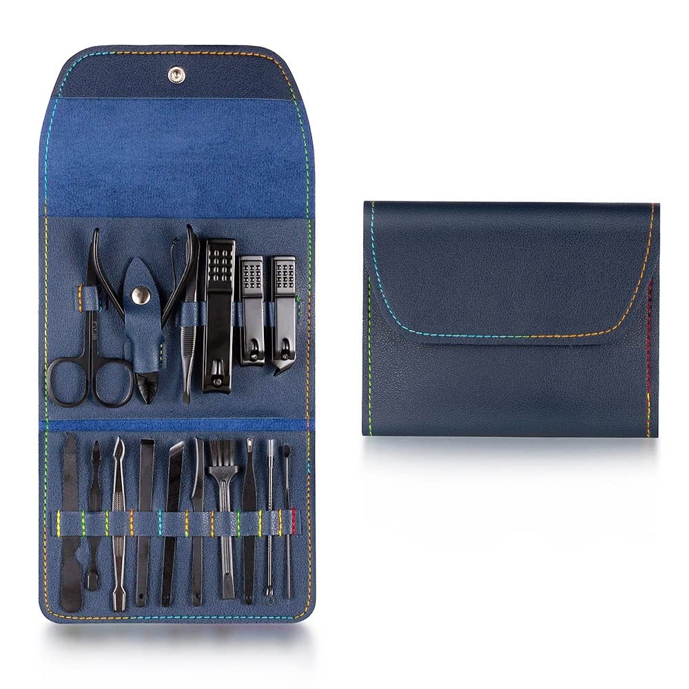 Kit manucure en acier inoxydable gris de haute précision