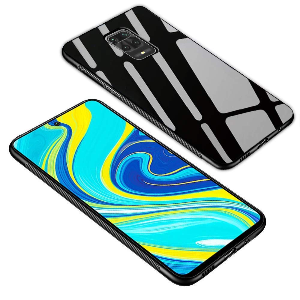 Navnika® Mi Poco M2 Pro Glass Back Case Cover with Shock-Proof Soft Edge TPU Ful Protection Case Cover for Mi Poco M2 Pro (Black Glass, Mi Poco M2 Pro) (B08LHGGW5W) Amazon Price History, Amazon Price Tracker
