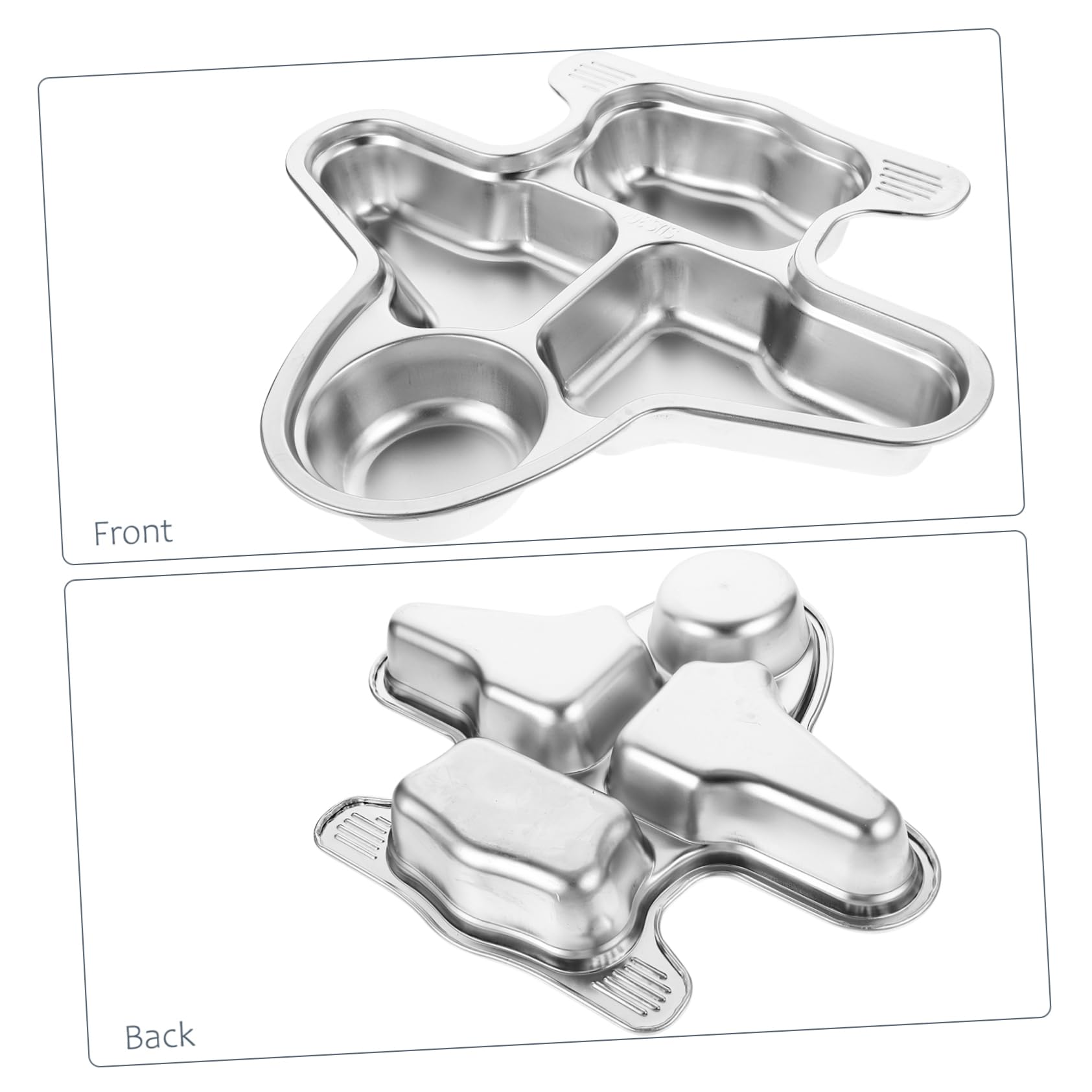 Cabilock Stainless Steel Dinner Plate for Boys and Girls Fun Plates for Boys and Girls 316