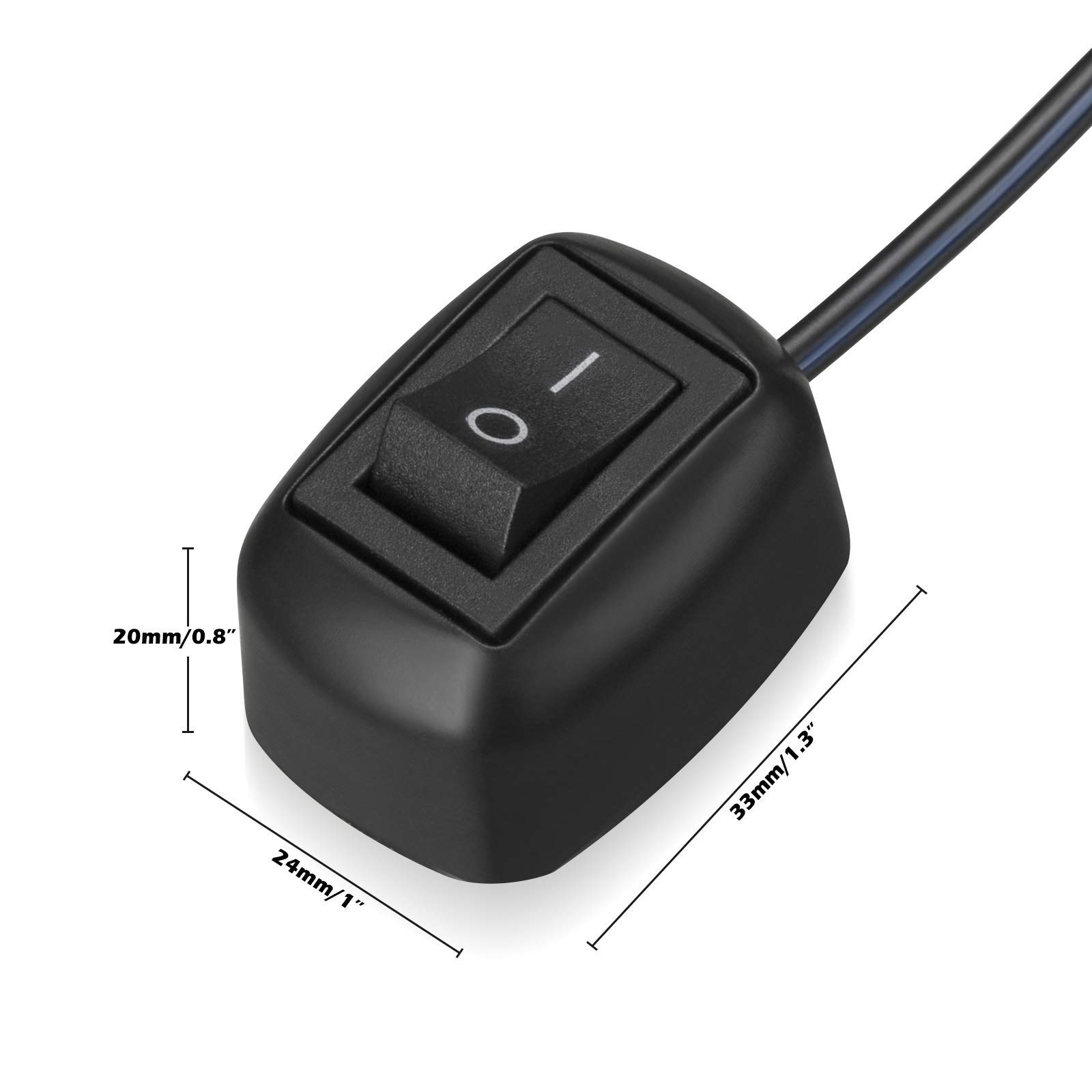 Paste Type Switch with Wires Cable39.3inch Car Push Button Switch ON