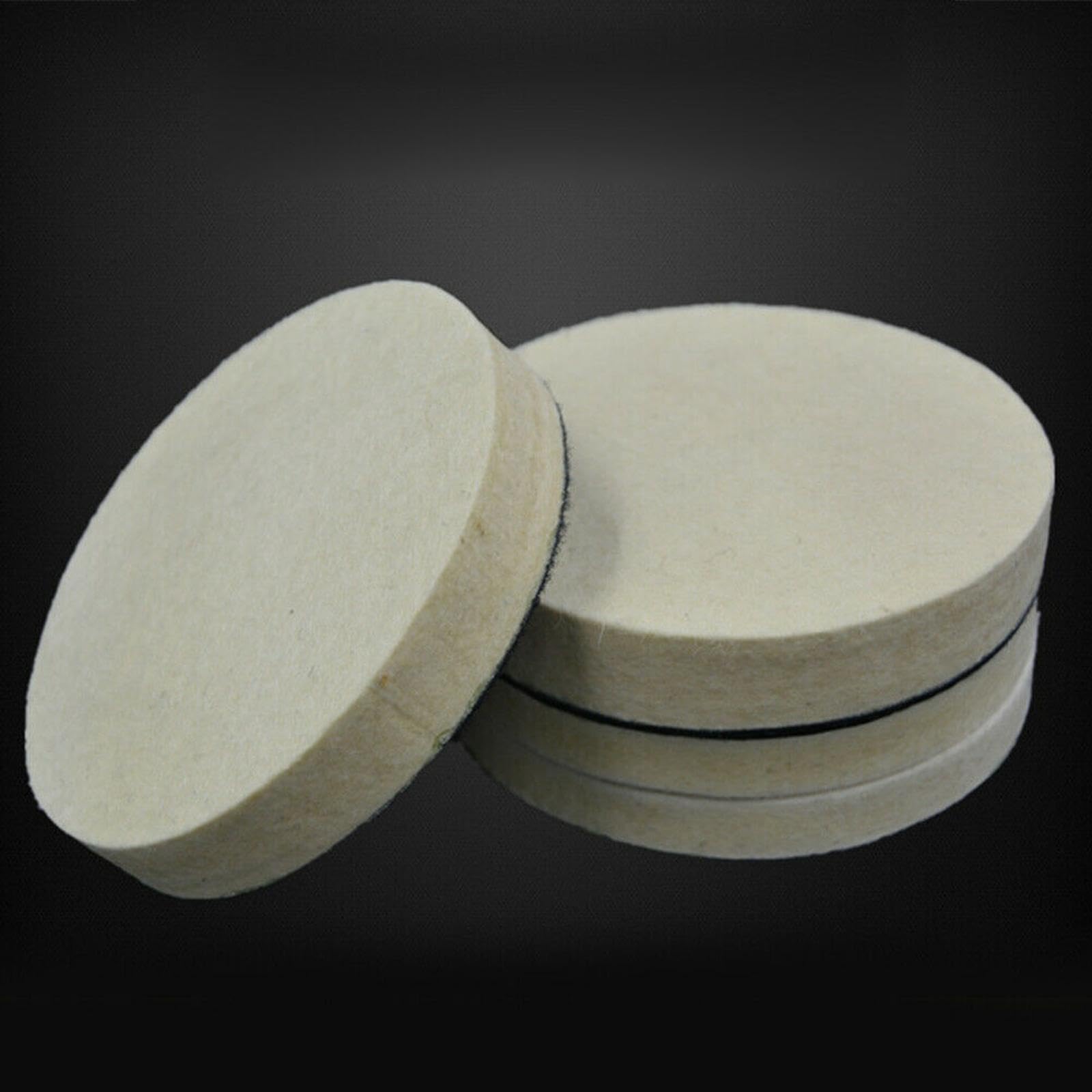 Lot de 6 disques de polissage en laine auto-agrippants pour métal, voitures, verre, pierre, bois (150 mm)