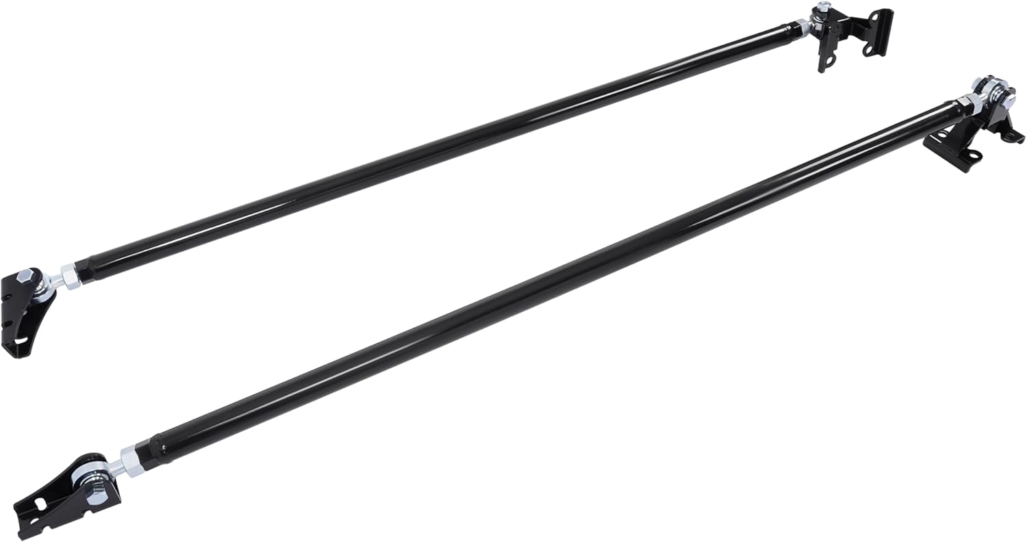 ALMULOO Traction Bars Compatible with 2001-2010 Chevy Chevrolet Silverado GMC Sierra 2500 3500 Powder Coated Steel Black