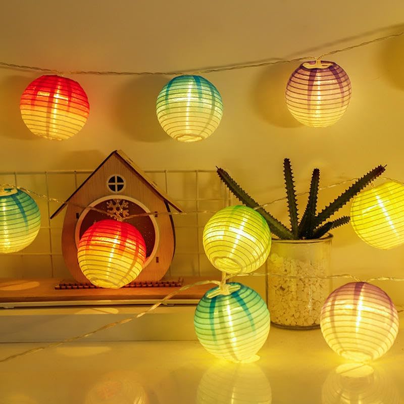 Outdoor Waterproof 10 Led Christmas Fabric Lampion Solar Fairy String Light for Lawn,Courtyard,bar,Decoration,Garden