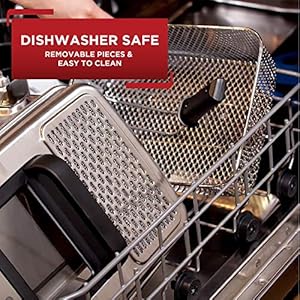 T-fal 3.5L Stainless Steel Deep Fryer with Basket, 1700W, Oil Filtration, Temp Control, Digital Timer, Dishwasher Safe Parts T fal 35L Stainless Steel Deep Fryer with Basket 1700W Oil Filtration Temp Control Digital Timer Dishwasher Safe Parts