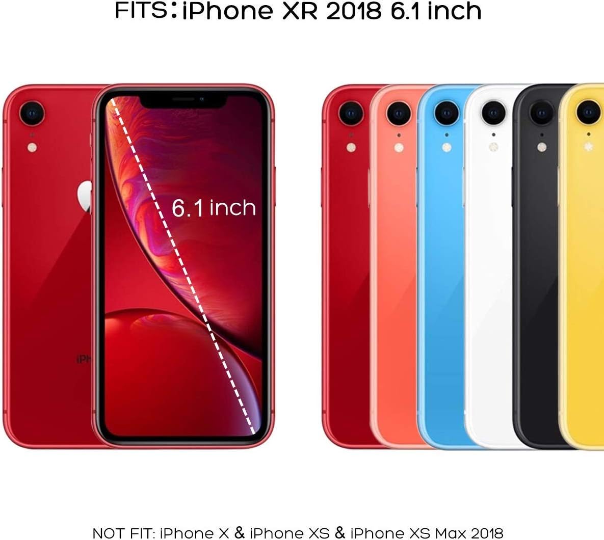 ULAK iPhone XR Case, Slim Hybrid Hard PC Shell Shockproof Phone Case for Women, Anti-Scratch Protective Bumper Cover for iPhone XR 6.1 Inch, Mint Stripes