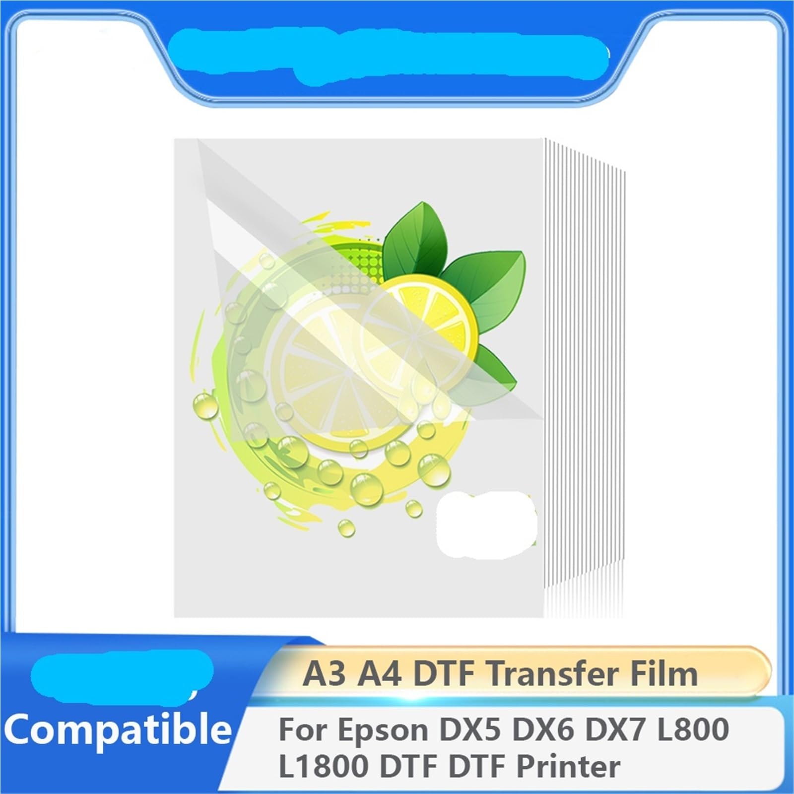 Kopierpapier Druckerpapier A4 A3 A4 PET Doppelseitige Transferfolie, Dicke 75u, for DTF-Tintendruck for Epson L1800 DX5 L805 Druckkopfdrucker(100PCSA4 Double side)