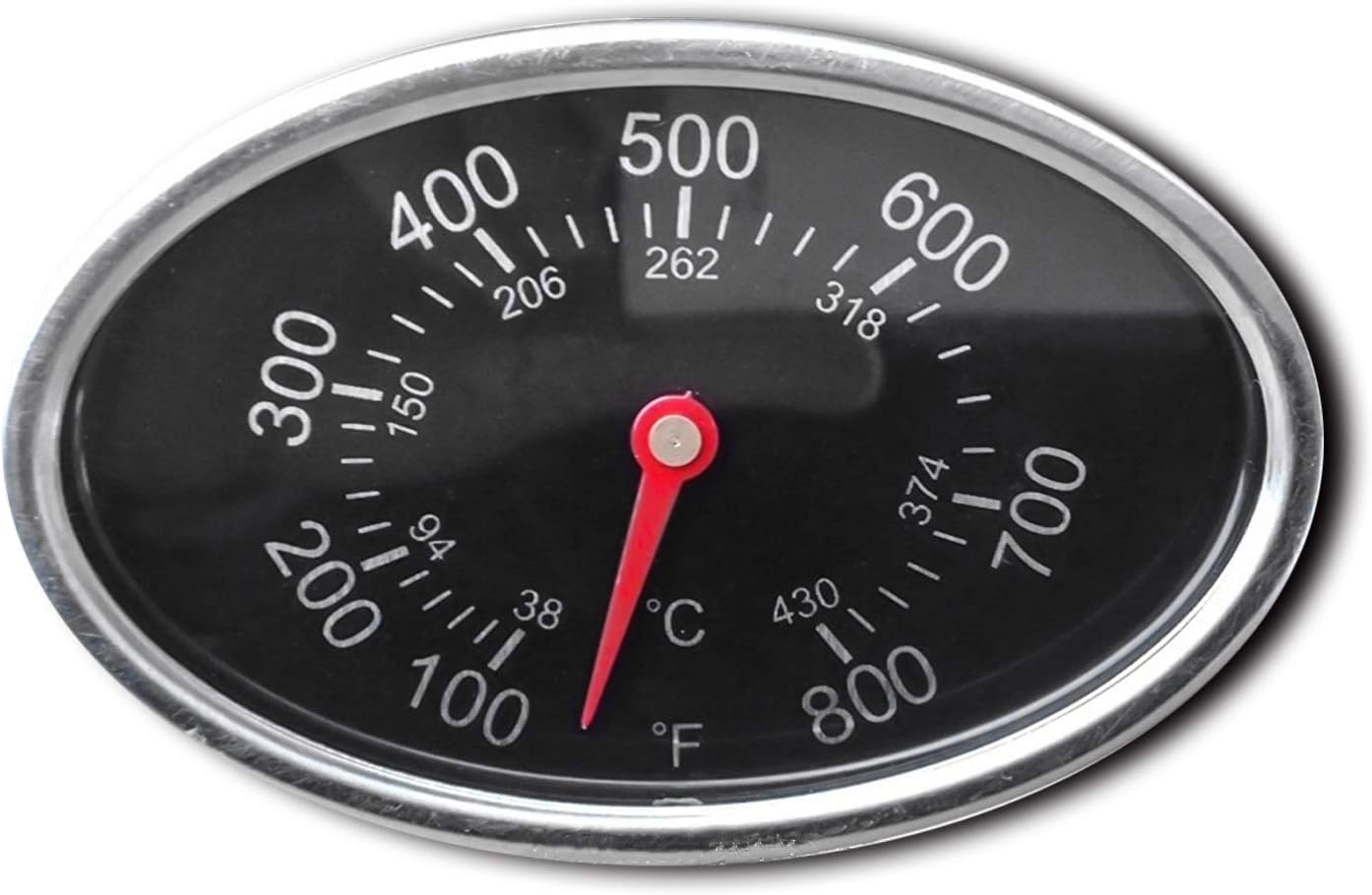 Hongso TG551 Stainless Steel Lid Thermometer Gas Grill Temperature Gauge Heat Indicator Replacement Parts for Grill Master Nexgrill 720-0697, 720-0737, 720-0830H, 720-0888.