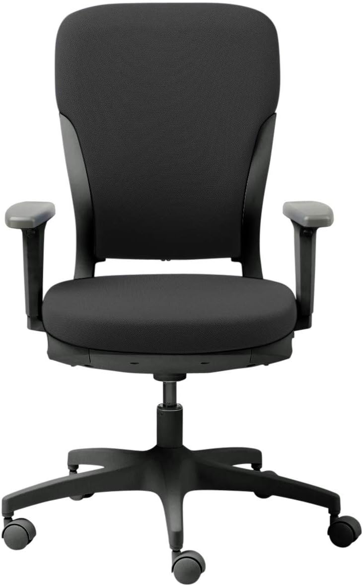 GODREJ INTERIO Polyester Ergonomic Motion High Back Matte Finish Adjustable Armrest Executive Chair Suitable for Work from Home (Carbon Black)