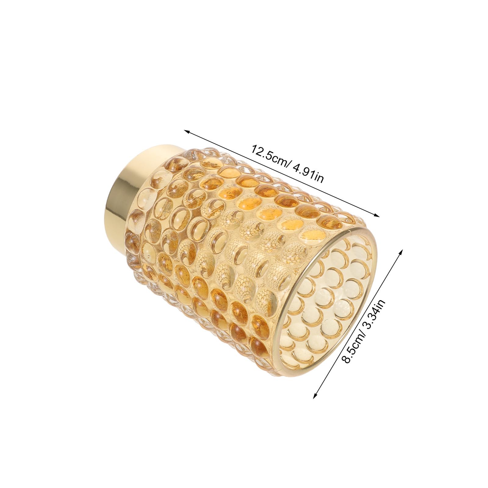 INOOMP Porta Pennelli da Trucco in Vetro Tondo con Perline, Contenitore Trasparente Raffinato per Organizzare Pennelli con Visibilità Chiara, per Area Trucco DIY