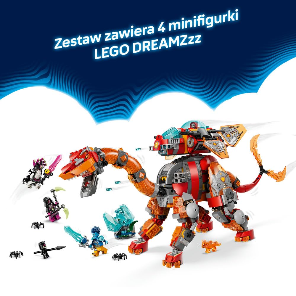 LEGO DREAMZzz Dinostatek kosmiczny 71514 | dinostatek kosmiczny, zestaw klocków, prezent dla chłopca i dziewczynki 9+, przygoda fantasy, 1007 elementów