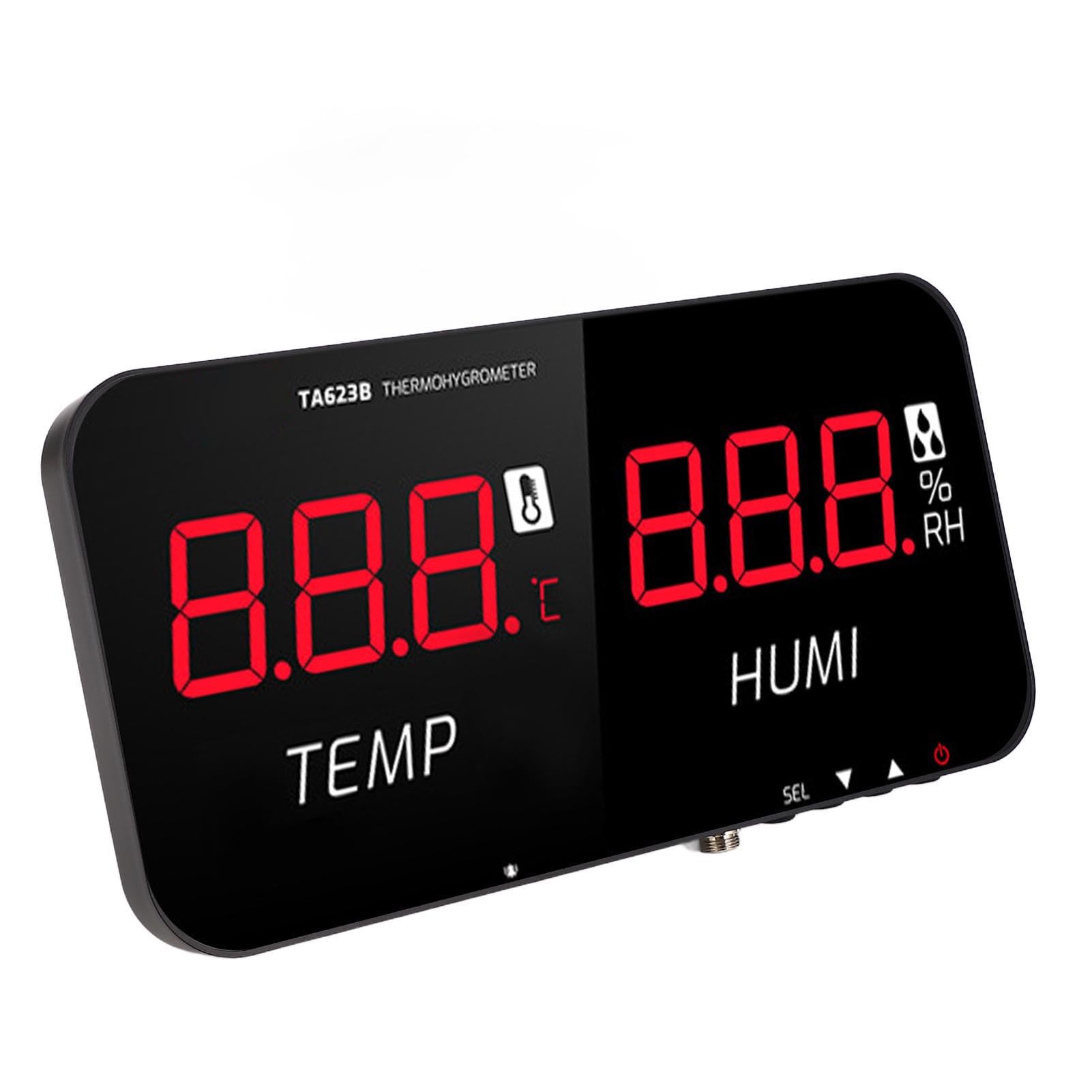 Pyhodi Hygrometer -Thermometer, 13 -Zoll -LED -Display Außerhalb des Gewächshaus -Thermometers mit Alarmen und Indikatoren, 5m Sondentemperatur und Feuchtigkeitsmonitor mit