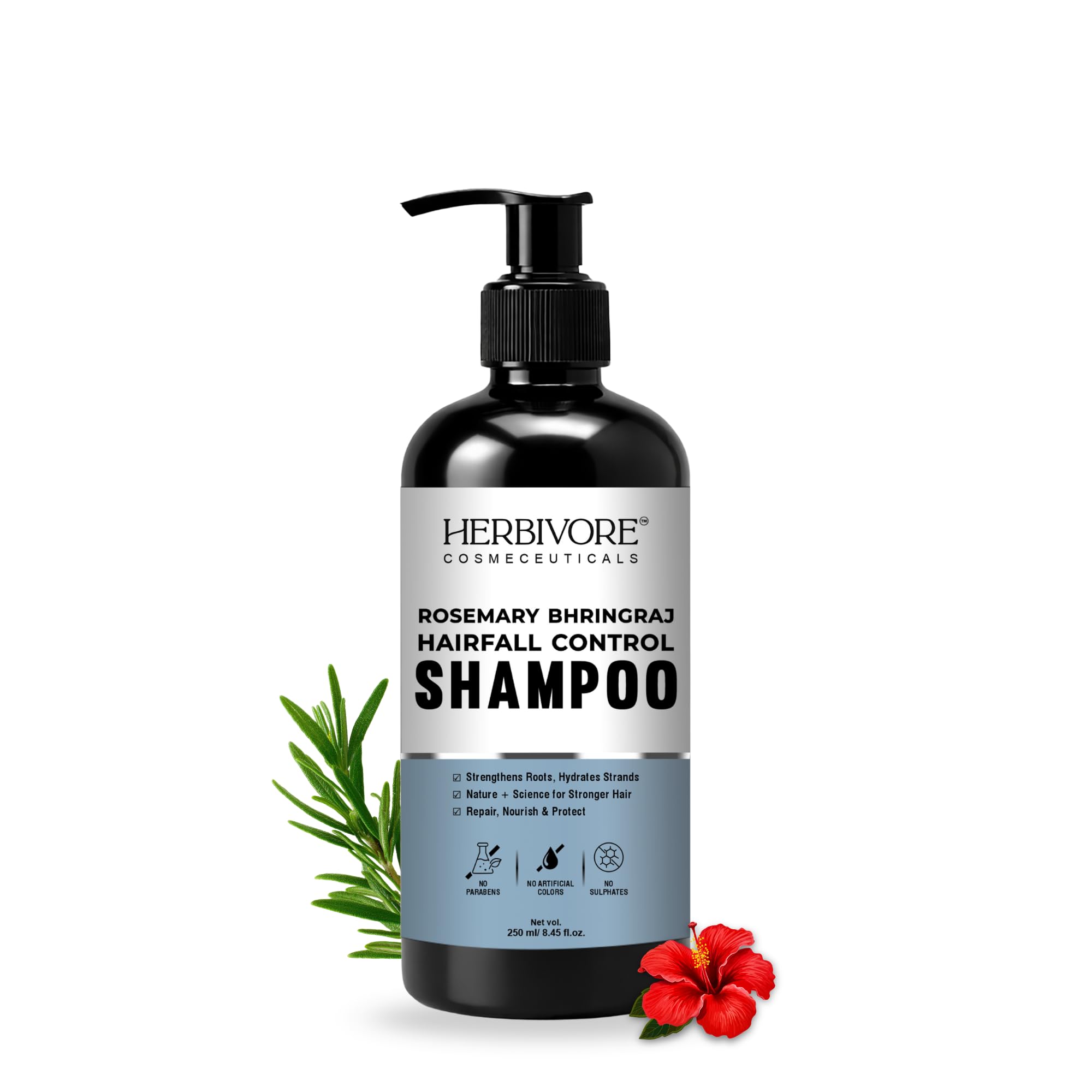 Rosemary Bhringraj Shampoo for Hairfall Control, 250ml – Strengthening Hair Growth Cleanser with Rice Protein & Methi for Strong Roots & Natural Shine-image-33