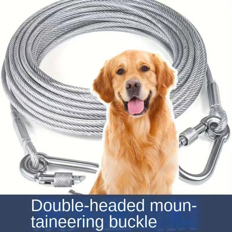Image of Heavy Duty Stainless Steel Clothesline with Locking Carabiner Hooks, Rust Resistant Braided Laundry Drying Rope for Balcony, Bathroom, Camping, Travel, Dormitory & Home Use (10 Miter)